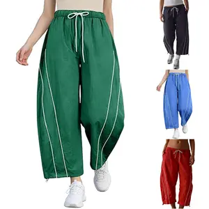 UANEO Women's Wide Leg Track Pants Baggy Drawstring Waist Lightweight Casual Hiking Athletic Sweatpants