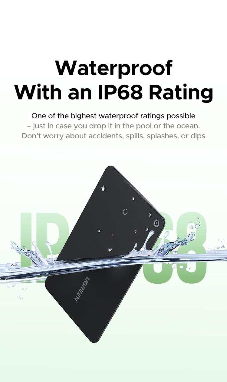 UGREEN FineTrack Slim Smart Finder Compatible with Apple Find My (iOS Only), Wallet Finder, IP68 Waterproof Rechargeable Bluetooth Tracker Card-Button Device Magnetic,TikTokShopBlackFriday ,Tiktokshopstockup