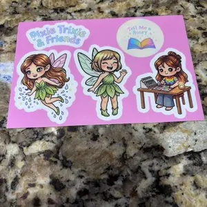 Pixie Trixie Vinyl Sticker sheet.