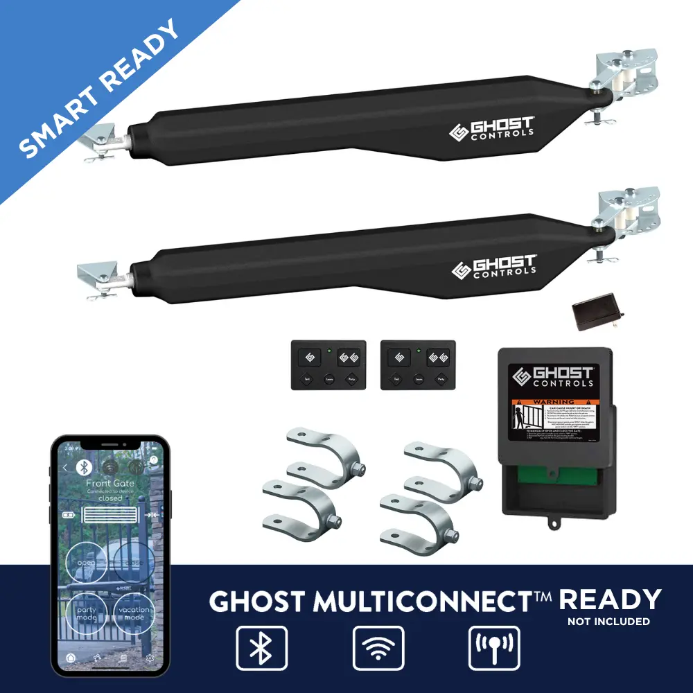 Decorative Series Dual Automatic Gate Opener Kit with Tube Gate Brackets- DD2U