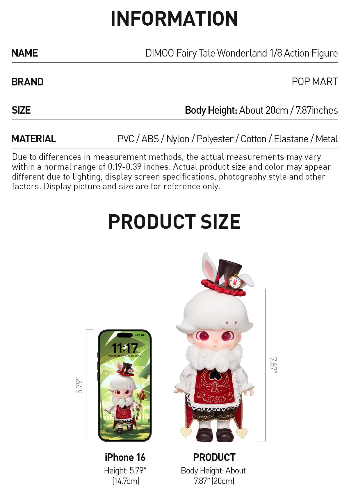 POP MART DIMOO Fairy Tale Wonderland 1/8 Action Figure, Blind Box