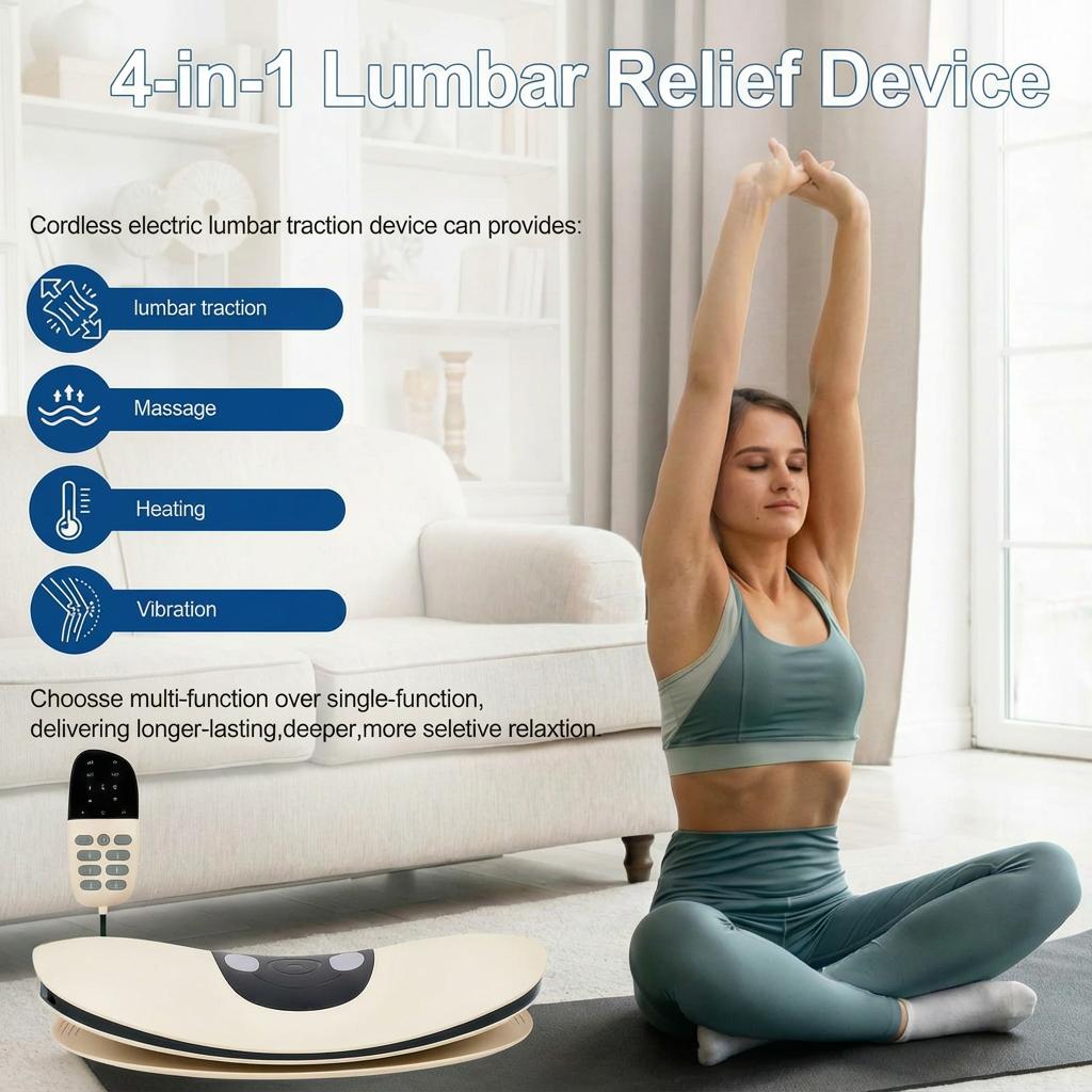 Adjustable lumbar support belt with heating function, low-frequency lumbar massager, multi-functional back and waist massager, back traction device, lumbar comfort care, 12-level electrotherapy function, 3-level vibration massage, Valentine's Day gift.