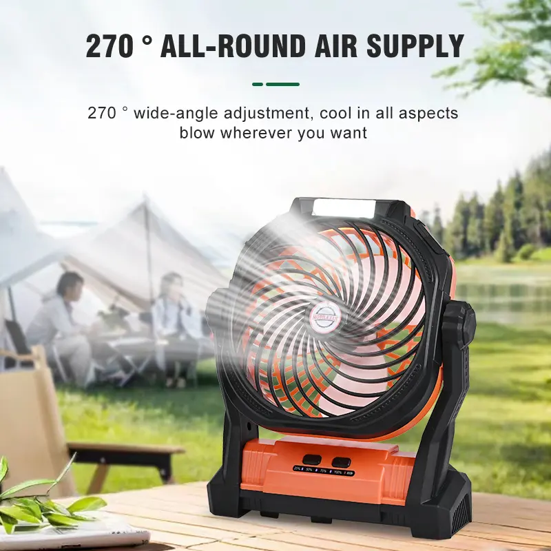 SYADOO Portable Camping Fan Rechargeable ，USB Rechargeable with LED Lantern,with Hanging Hook 4 Speed for Bedroom,Camping,Travel,Hiking,Beach,Office,Trave, #Summervibes