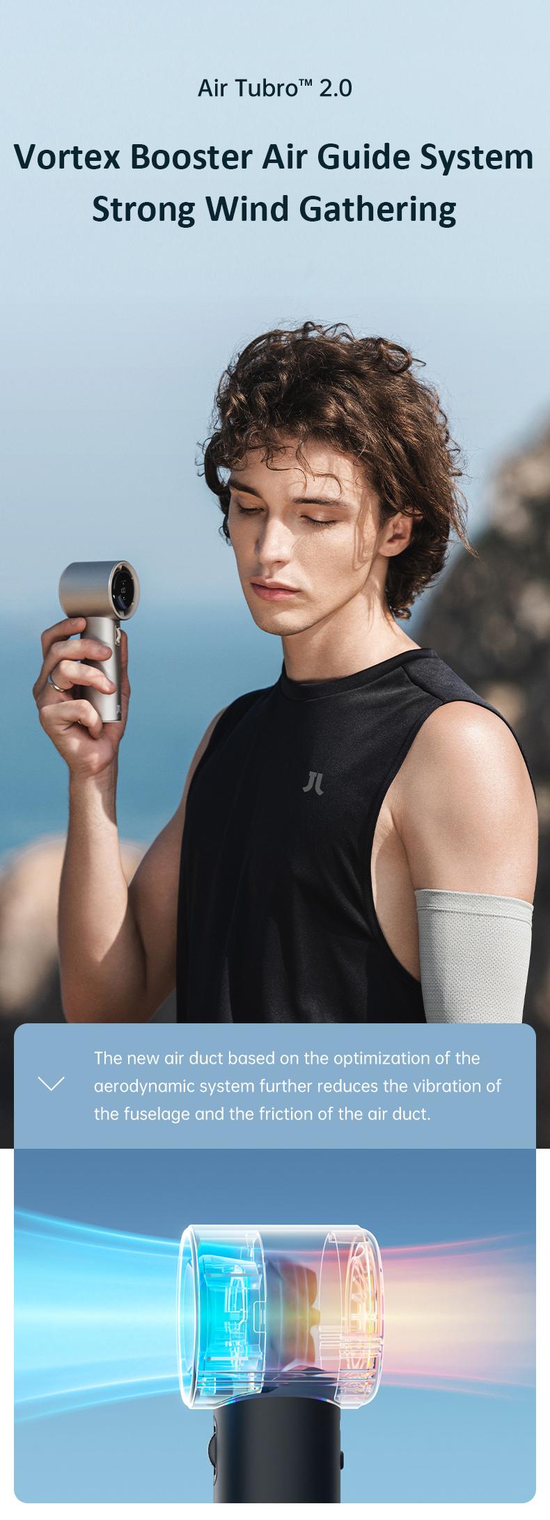 JISULIFE Handheld Fan Pro1S - 5000mAh Rechargeable, Metal Body, Digital Display, Turbo 9 m/s, 3-15h Cooling, USB Fast Charging, Travel/Outdoor JISULIFE Handheld Fan Pro1S - 5000mAh Rechargeable, Metal Body, Digital Display, Turbo 9 m/s, 3-15h Cooling, USB Fast Charging, Travel/Outdoor