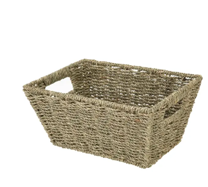 Rectangular Natural Handwoven Seagrass Basket