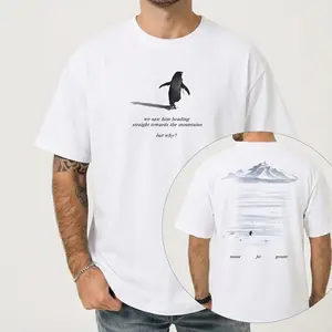 But Why Penguin Shirt, Sad Penguin Mountains but why? Shirts, Trendy Nihilist Penguin Tee, WHY Penguin Meme