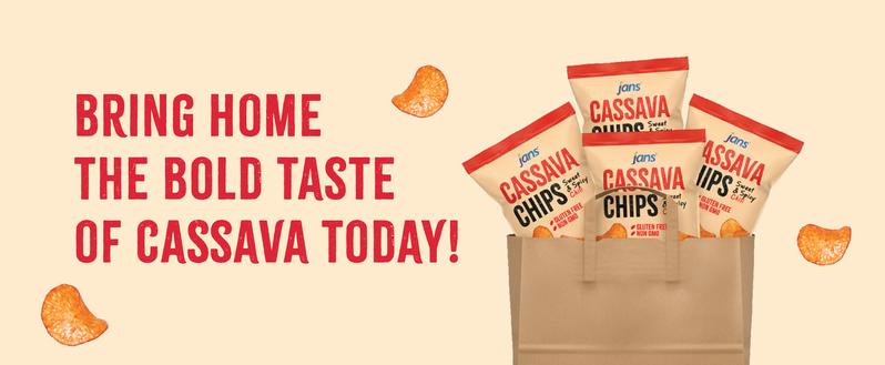 Jans Cassava Chips Sweet & Spicy Chili Flavor 8oz (Pack of 2) — Crunchy Yuca Chips | Cassava Balado