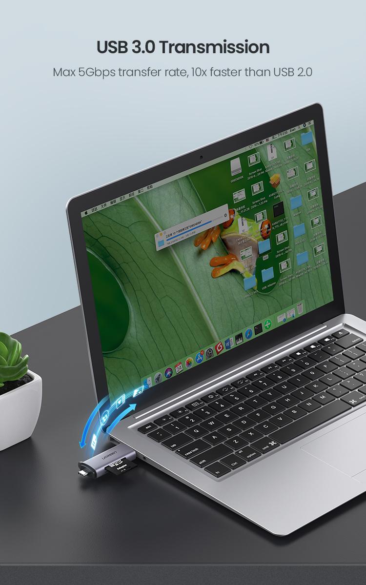 UGREEN SD Card Reader, USB C USB 3.0 Micro SD Card Reader for SD SDHC SDXC MicroSD Compatible with iPhone 17 16 15 Pro Max Samsung Android Computer PC-TikTokShopBlackFriday ,TikTokShopHolidayHaul