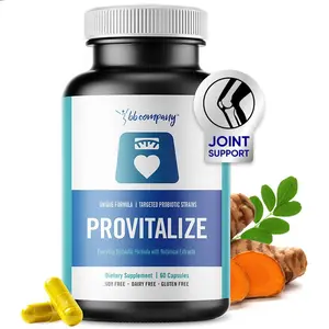 BB Company Provitalize Probiotic Capsules | Turmeric, Curcumin & Moringa Formula | Daily Supplement | Packaging May Vary | 60 Ct