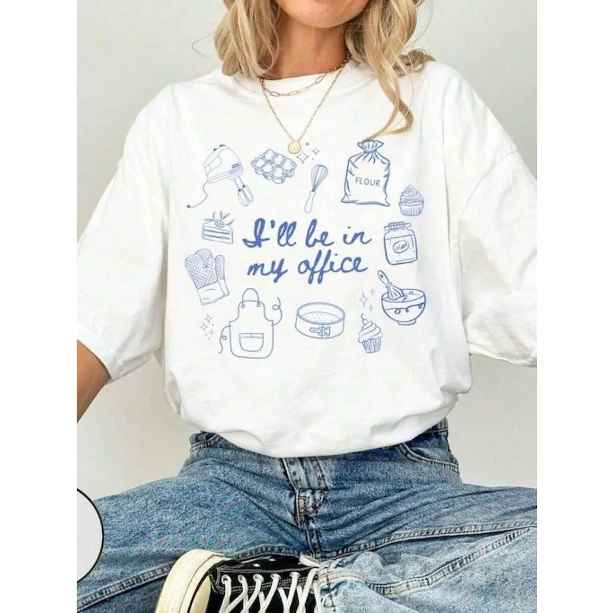 Women's T-Shirt 100% Breathable Cotton|Baking Shirt Baker Shirt For Cooking Shirts For Baking Moms Gift For Bakers Cookie Mom Shirt Funny Baking Gift For Home Baker,100% Cotton