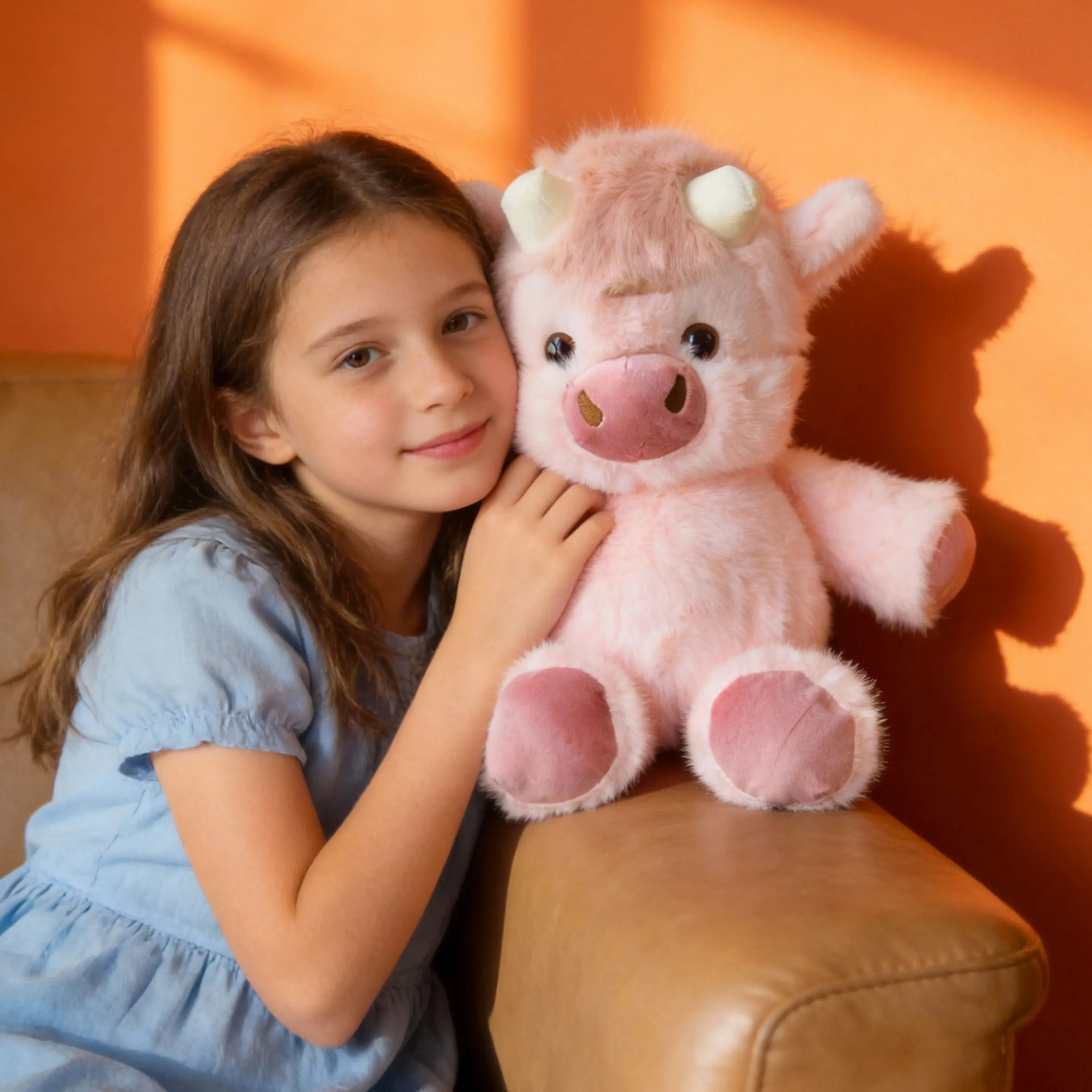 Plush toy featuring Highland wool that moves—fluffy, soft, and cute; a childhood stuffed animal that makes an ideal Children’s Day gift for kids.