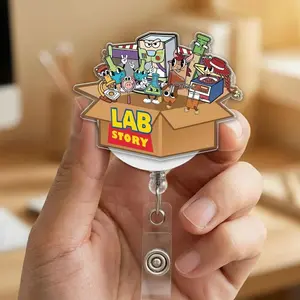 Lab Story Lab Week 2026 Badge Reel, Lab Tech Retractable Medical ID Holder