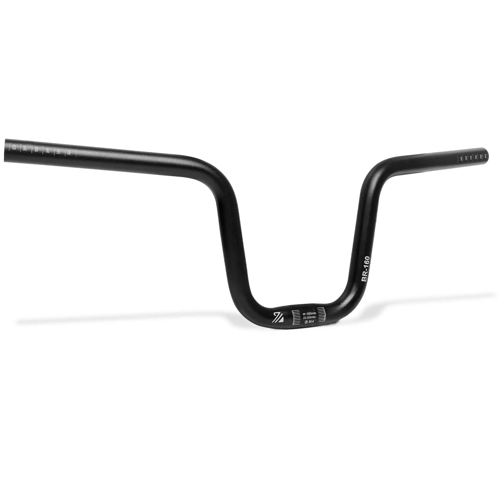 Mountain Bike Handlebars 25.4mm - 120/160mm Rise Mtb Aluminum Alloy Handlebar 580mm High Bicycle Riser For E-bike Folding Downhill Racing.