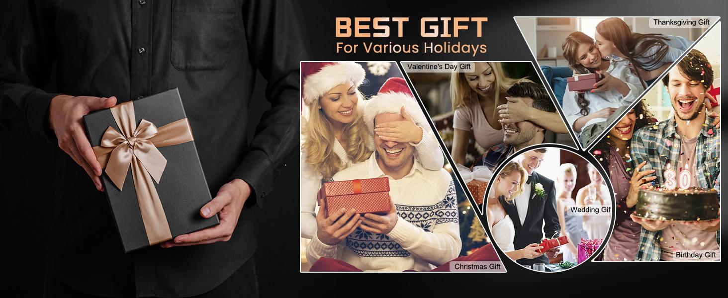 Astercook Kitchen Knife Set, Built-in Knife Sharpener, Dishwasher Safe, Knife Set with Steak , black Kitchen Knives Block Home Multicolor Cutting