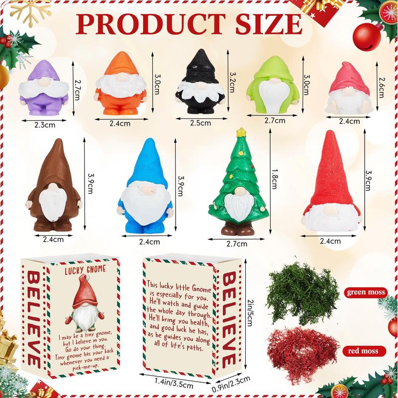 18/36 Sets Christmas Appreciation Box Glowing Tiny Figures with Matchbox Bulk Emotional Support Gnomes Snowman Turtle Appreciation Gift Christmas Stocking Christmas Team Gift for Employees Coworkers Exchange Party Supplies