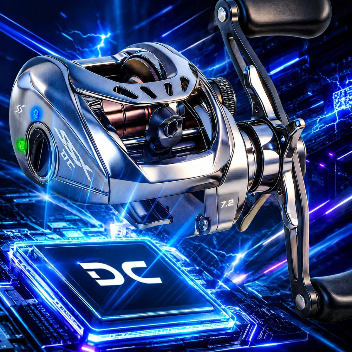 Baitcasting Fishing Reel Ultralight 4+1BB/6+1BB  7.2:1/7.1:1 Gear Ratio Baitcaster Reel Smooth and Sensitive,DC Fishing Reel for Freshwater Saltwater Fishing
