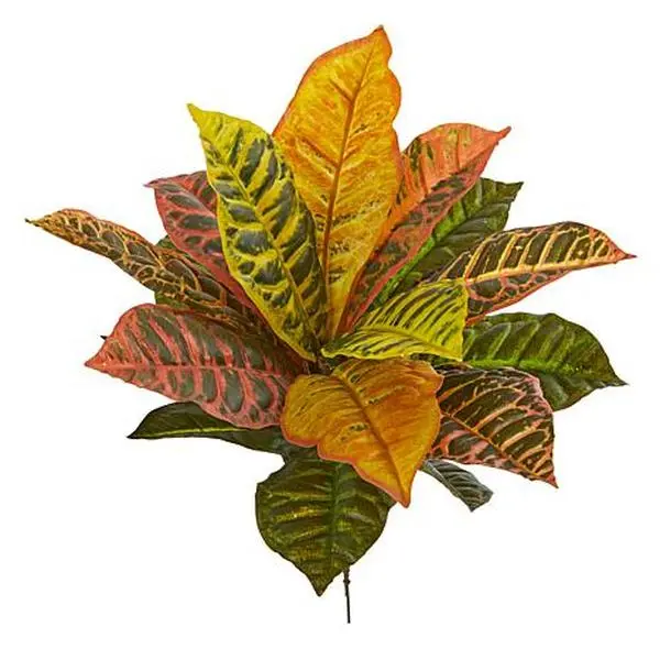 Nearly Natural 17 in. Garden Croton Plant (Real Touch) (Set of 6)