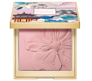 CATKIN Cheek Powder Blush Baked Pink Makeup Blusher Creamy Light Weight Natural Finish 10g (C06 Misty Rain)