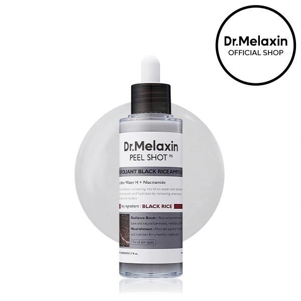 [Dr.Melaxin Official] Peel Shot Glow White Rice Peeling Ampoule, Black Head Remover Korean Skin Care Soft Exfoliating Face and Body Dead Skin Cells Remover for All Skin Types, 80ml