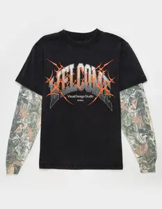 WELCOME SKATEBOARDS Coupled Mens Long Sleeve 2fer Tee