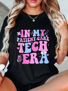 100% Cotton Retro Groovy in My Patient Care Technician Era Pct Nurse Cna T-Shirt