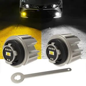 ODUKAKO TF1 L1B Fog light bulbs,White and Amber,Plug and Play,Wireless,Super Bright TF1 lamp for 2020+ Hon'da Civic Accord CR-V Ridgeline Passport,Acu'ra,Integra,Dual Color 3000K/6000K