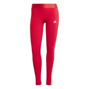 adidas Womens Essentials 3-Stripes Leggings Casual - Red