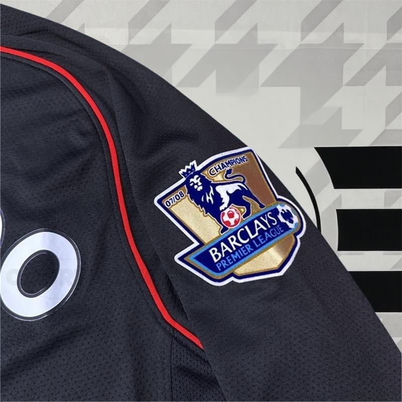 0708 Vintage Long Sleeve Soccer Jersey AwayCR 7 Champions League Edition