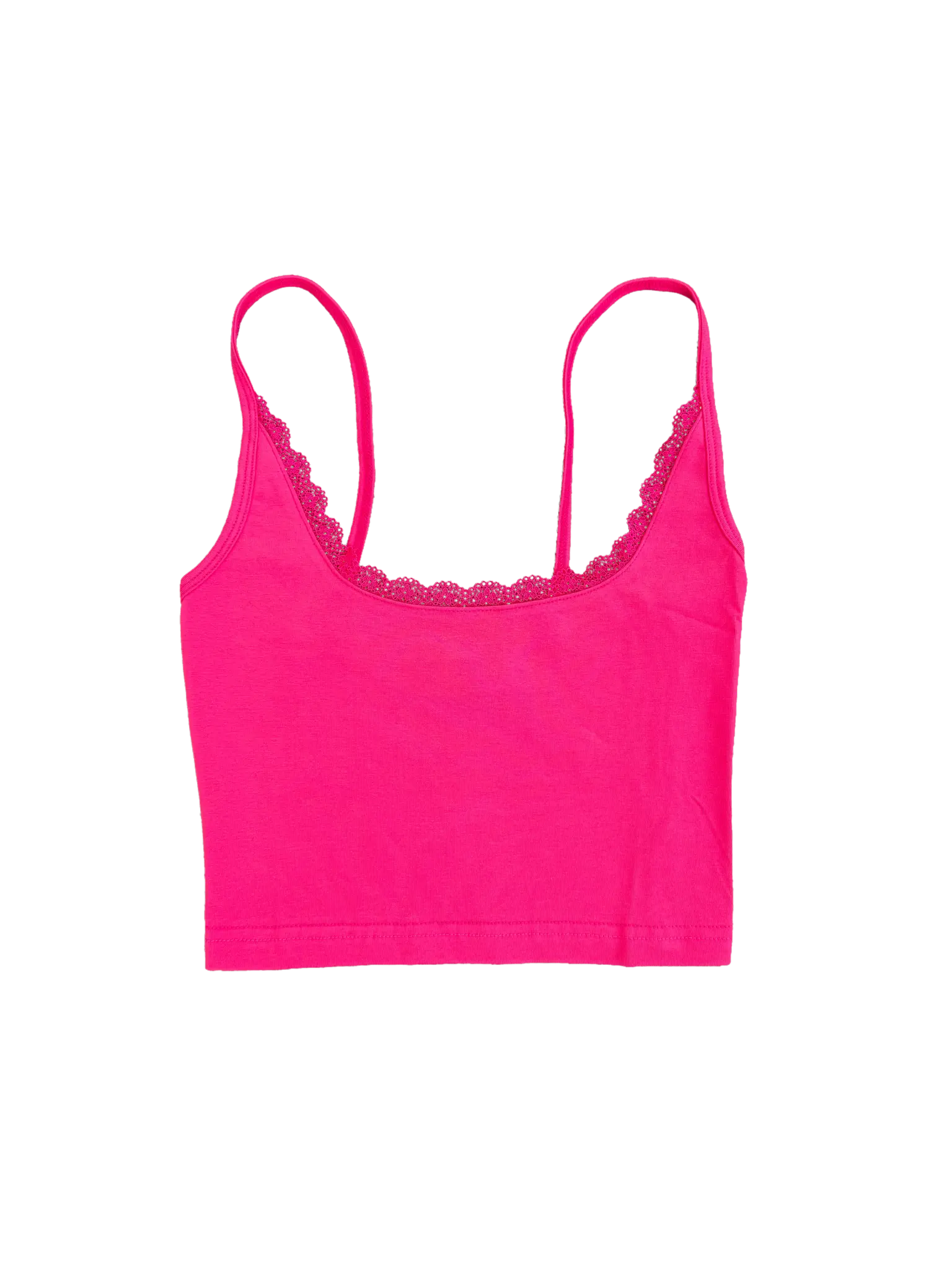 Hot Pink Ultra Low Y2K Aesthetic Black Tank Top Strappy 2000s Lace