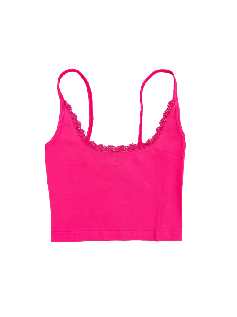 y2k pink lace tank top - TikTok Shop