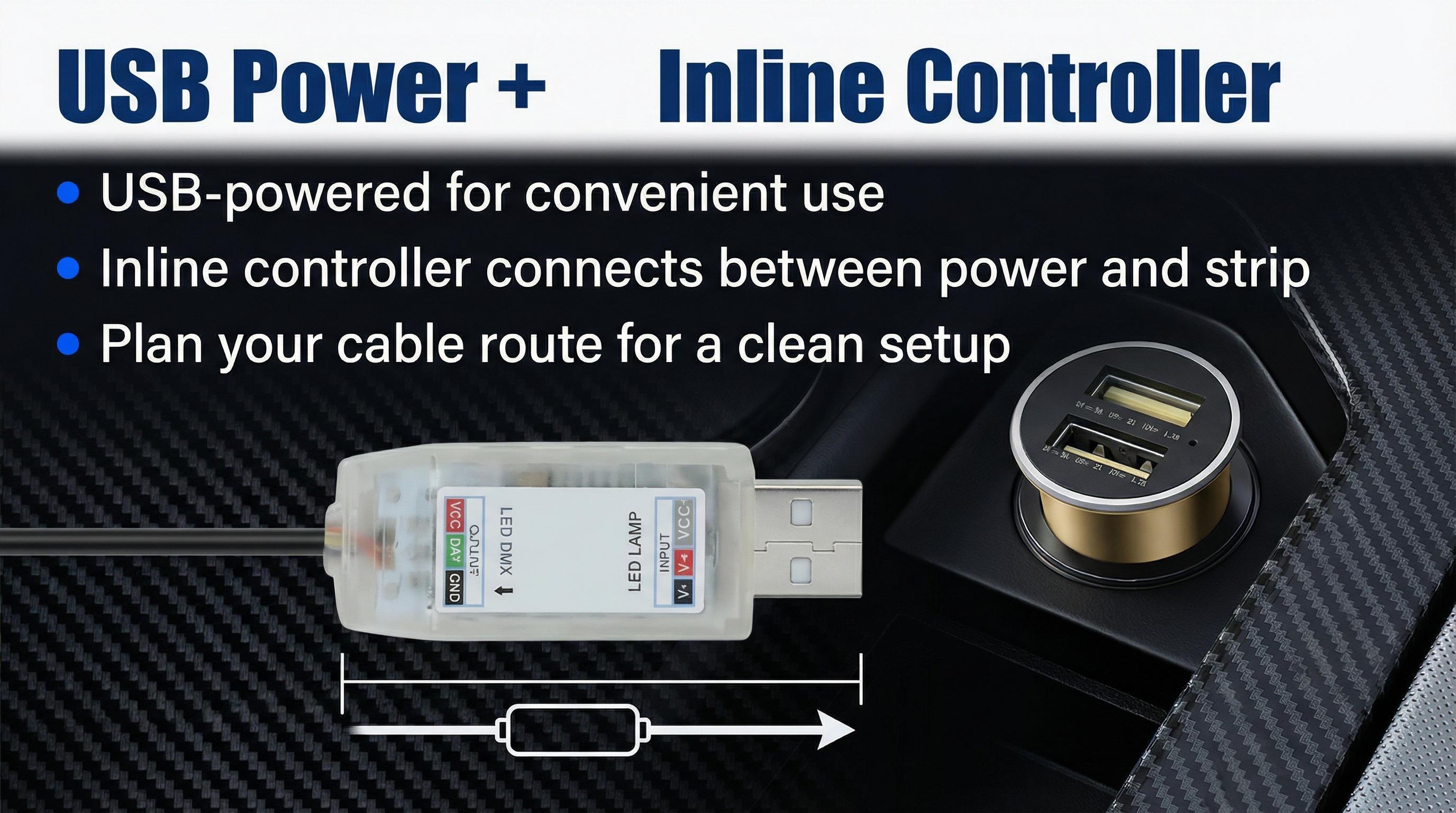 DIBMS APP Controlled RGB Car Interior Light strip,43.3 Inches Acrylic Auto Ambient Lighting Kit with Dreamcolor Chasing, Center Console Dashboard Lamps with APP Remote Control, Universal model, tape installation or embedded