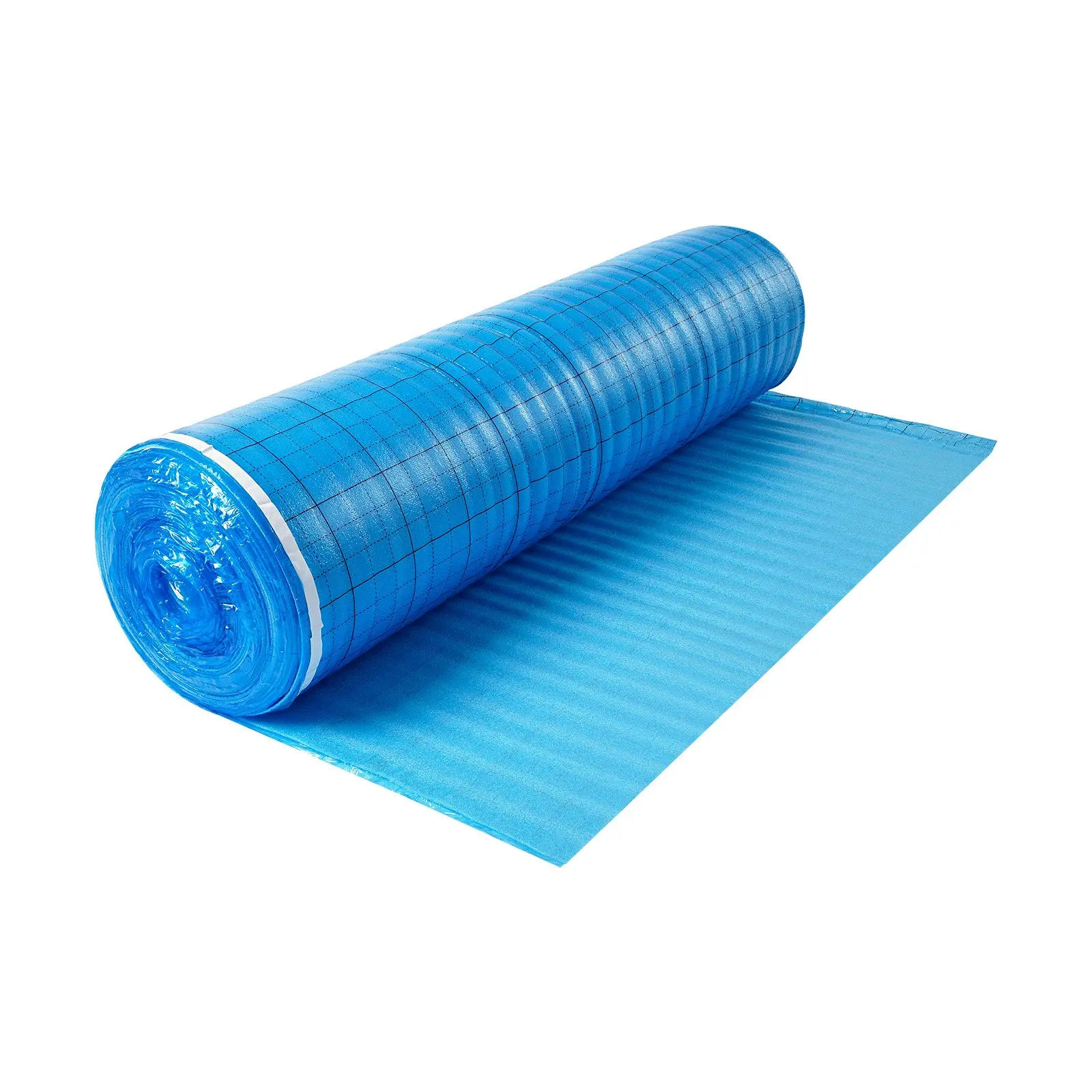 【Summerfinds】VEVOR 3-in-1 Soundproof Foam Flooring Underlayment, 1-Roll & 200 sq ft, 3 mm Thick PE EPE Padding, 665.35 x 43.31 x 0.12 inches, 3.42 lbs, Tape Seams, Vapor Barrier, Heavy-Duty Blue, Easy to Cut & Trim for Laminate Wood Installations, Tap, Ta