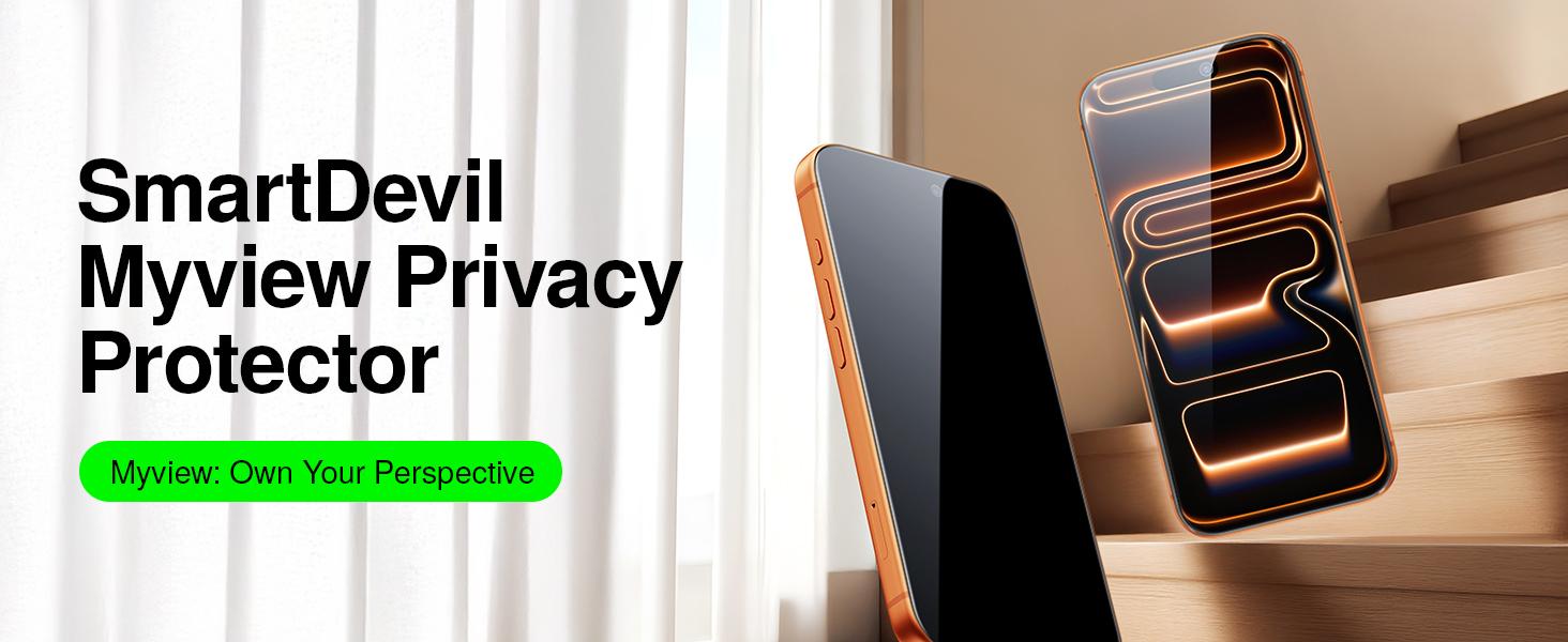 【SmartPull Box】2 Pack SmartDevil HD Clear Screen Protector for iPhone 17promax/17pro/16promax/15/14/13series Tempered Glass, bubble-free Military-Grade Shatterproof Protection, 9H Hardness, Fast&Easy Installation, Scratch Resistant, Anti-Spy Privacy Film