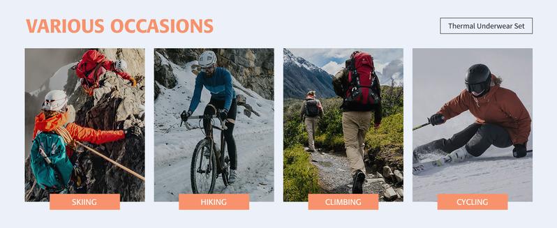 Fallfreshness ATTRACO Quarter Zip Thermal Underwear Set Long Sleeve Base Layers for Women for Cold Weather