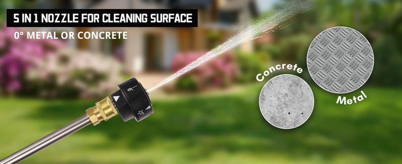 PowerSmart 80V Electric Cordless Pressure Washer, Up to 2600PSI, 1.2GPM, 5-in-1 Nozzle, 1.5L Onboard Soap Tank, Electric Power Washer with 6.0AH Battery and Charger for Decks, Cars, Fences, and Cleaning,Car Wash,Safe Operation(HB2840)