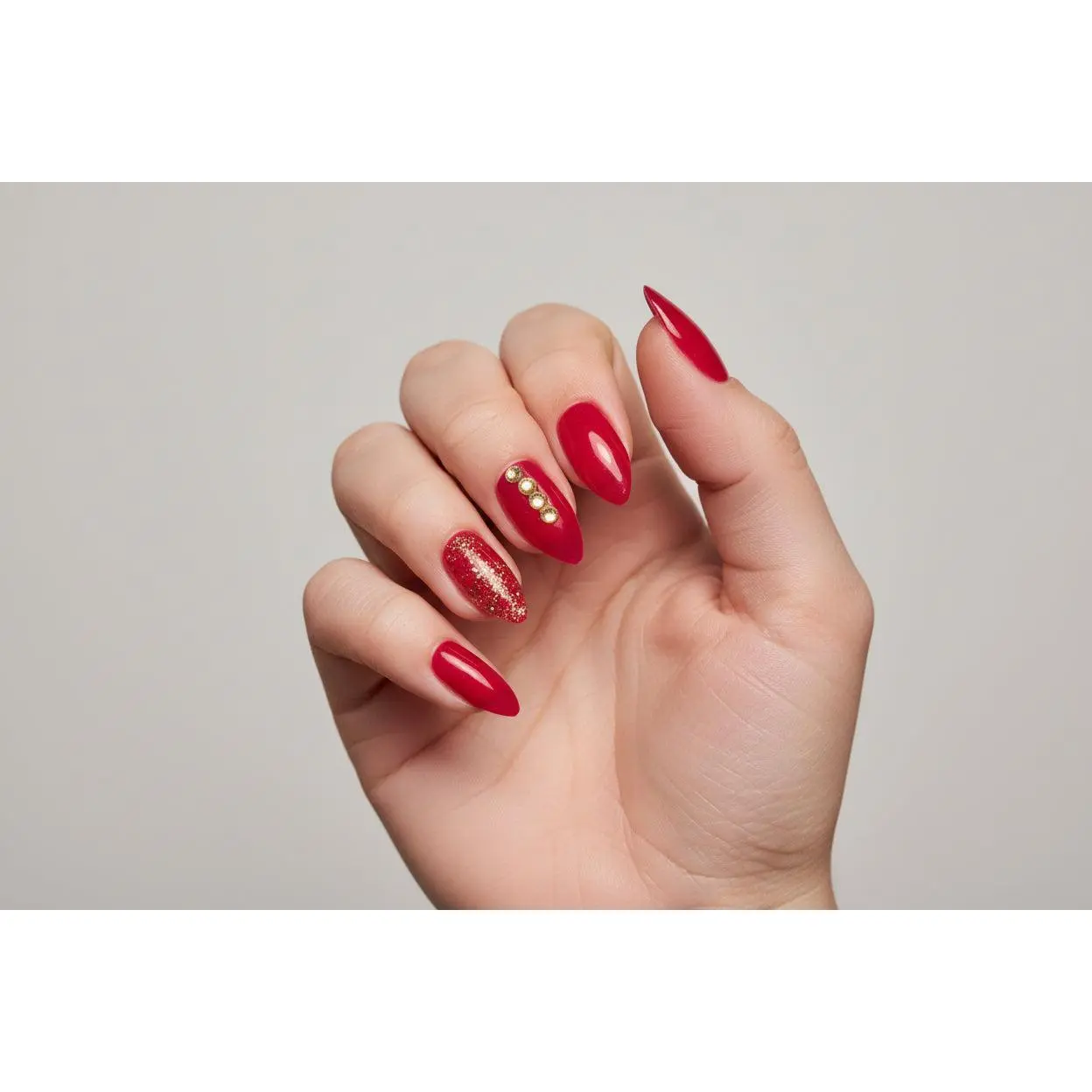 New! Kay Bei “Straw Jelly Luxe” – Almond Medium Press-On Nail Kit (10 piece Set)