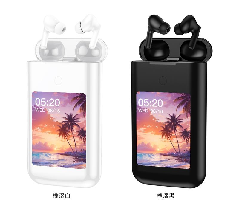 All-in-One Wireless Earbuds with Power Bank 2.8" Screen 4-in-1 Earbuds Game Console Flashlight HiFi Stereo Sound