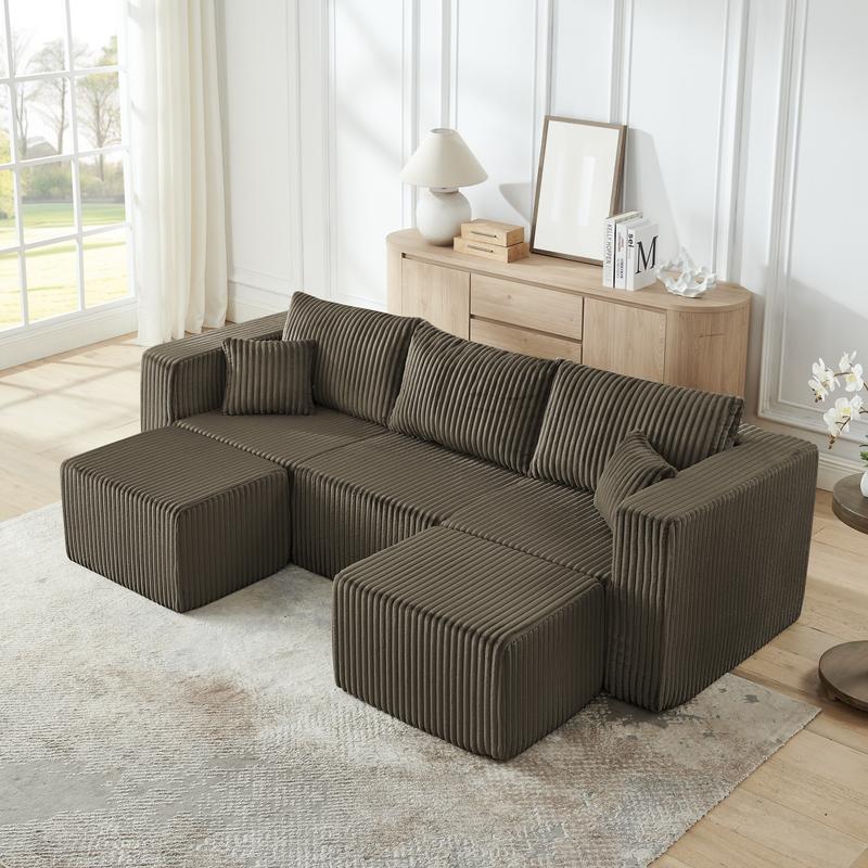 Niccae Compact Modular Sectional Compressed Corduroy Sofa Modern Minimalist Style Ultra Comfy Space Saving Design Black No Assembly Required Bed U-Shaped Niccae Compact Modular Sectional Compressed Corduroy Sofa Modern Minimalist Style Ultra Comfy Space Saving Design Black No Assembly Required Bed U-Shaped