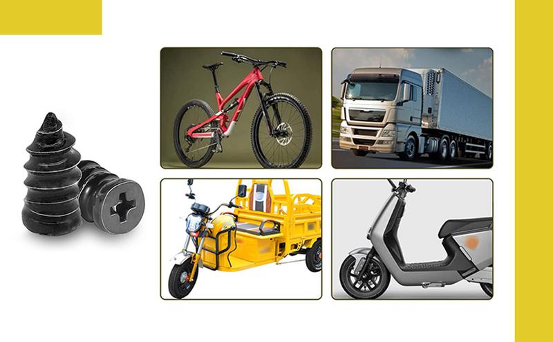 60PCS Tire Repair Rubber Nails Kit with 2 Sizes for Car/Motorcycle/Truck/Tractor, Fast Self-service Screw Rubber Nail Vacuum Tire Puncture Repair Tool