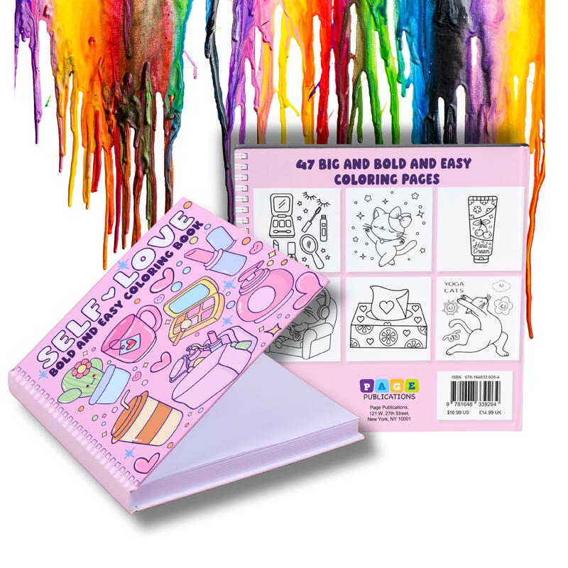 EASY AND ENTERTAINING SPIRAL-BOUND HARDCOVER COLORING BOOKS FOR CREATIVE KIDS AND KIDS-AT-HEART