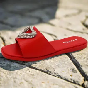 LOVE Red Rhinestone Sandals Collection