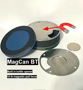 Magcan BT! Magnetic can with built in Bottle Opener. Pouch storage with extremely strong magnet for any activity, made in the USA