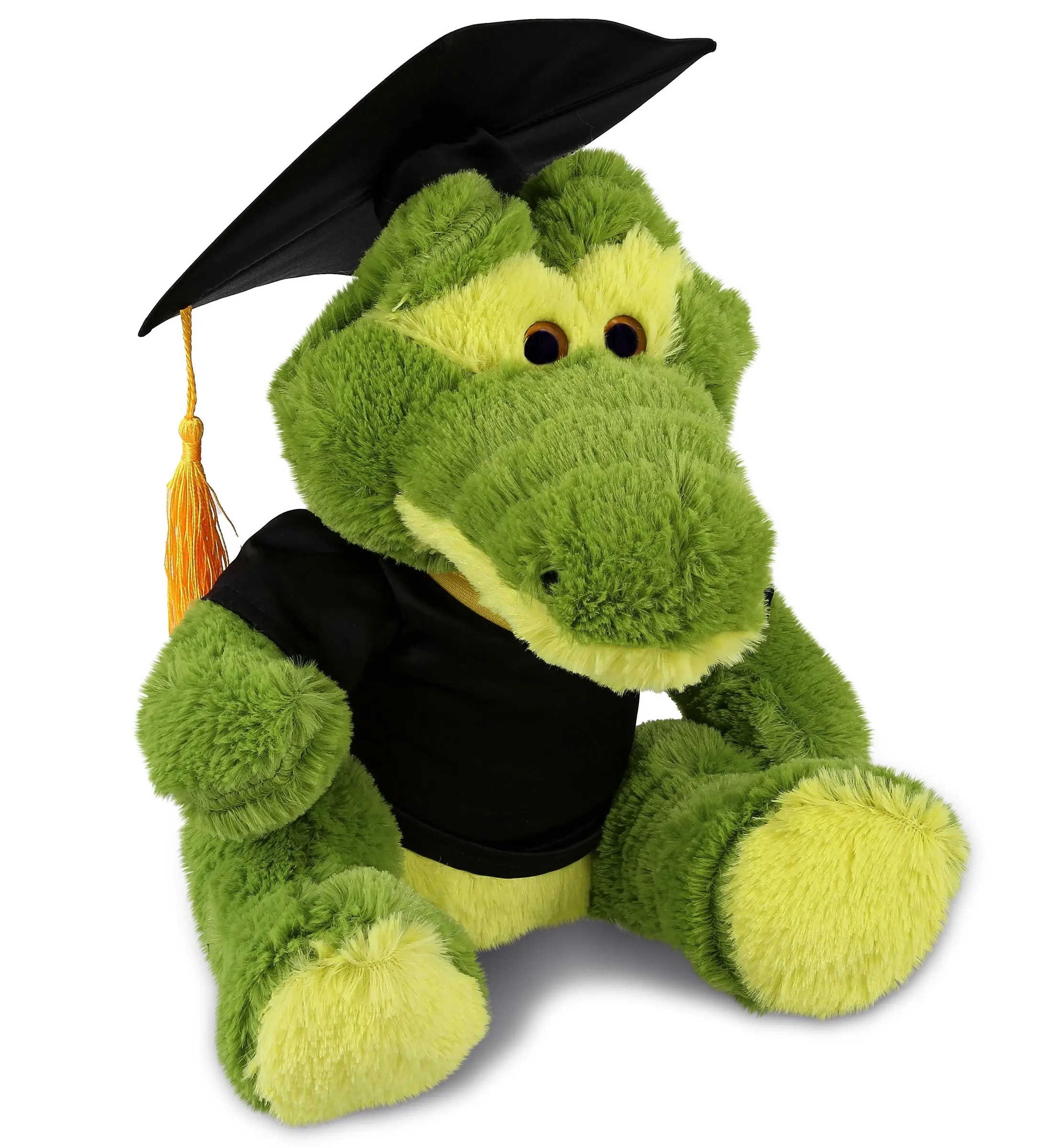 DOLLIBU Graduation Stuffed Alligator Toy - Super-Soft Polyester Plush, Sitting Green Stuffed Animal for Graduation Celebrations, Stuffed Animals
