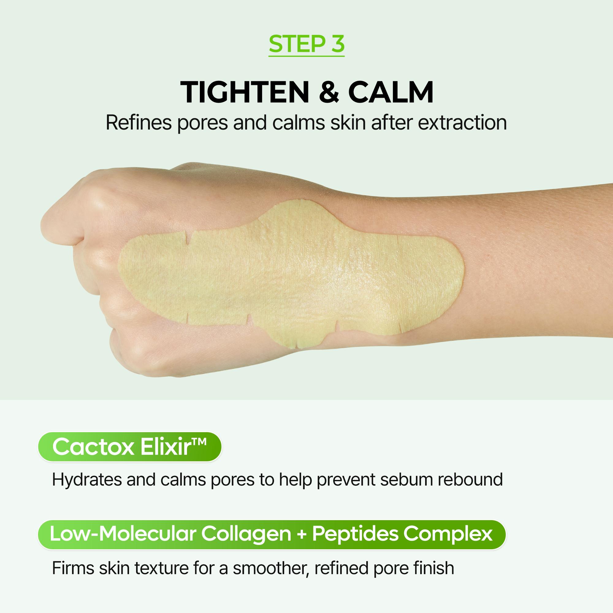 [Dr.Melaxin Official] CACTOX 3-STEP NOSE MASK PACK with AHA & PHA for Sebum Softening Pore Tightening Skin Repair 3-Step Nose Pore Pack