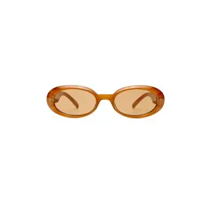 Le Specs Work It Sunglasses in Gold Pearl & Tan Tint