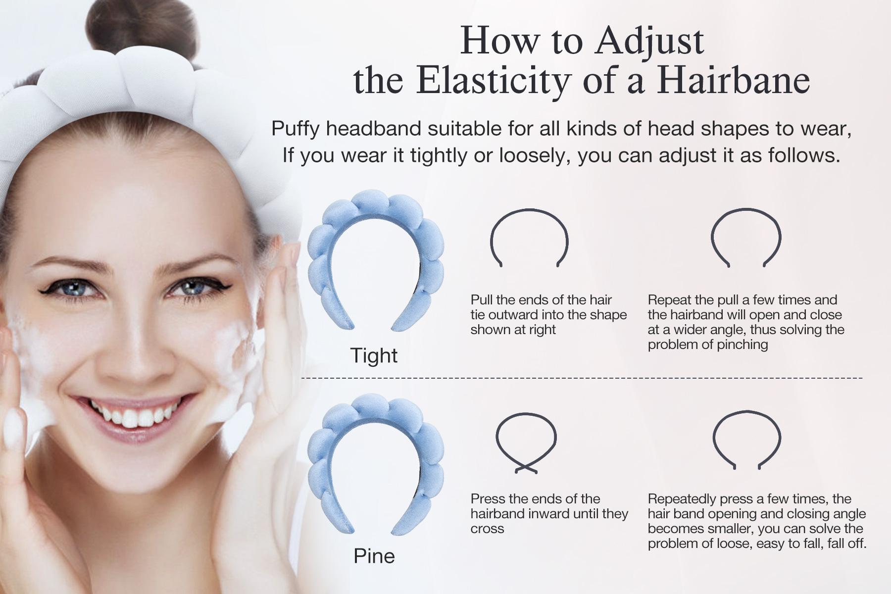 Doores Spa Headband for Women - Makeup Headband & Wrist Washband Set, Ideal for Face Washing, Mother's Day & Teen Gift