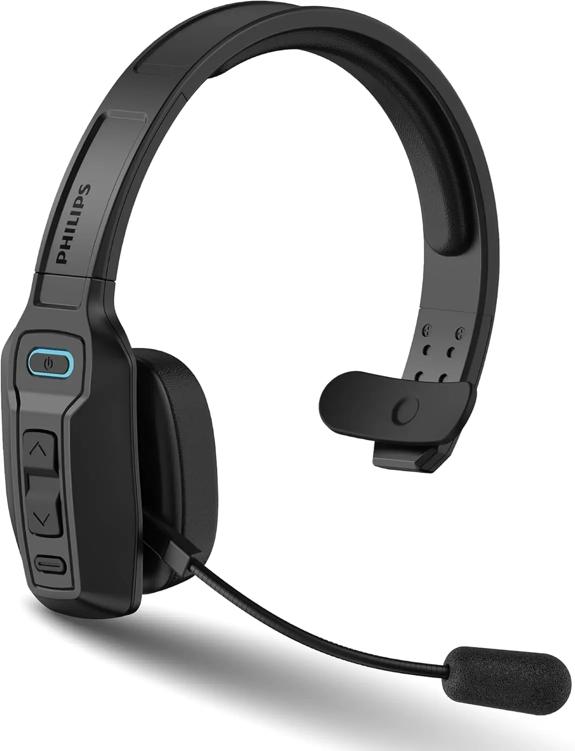 PHILIPS | Wireless Trucker Bluetooth Headset – Clear Calls with Noise-Canceling Mic, Long Battery Life, Hands-Free Use, Super Comfortable Fit for Truckers, Office & Travel