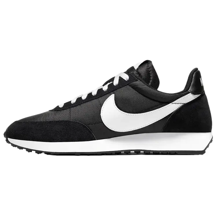 NIKE Men's Air Tailwind 79 'Black White' Running Sneaker - Nylon Old School Casual Athletic Outdoor Footwear, Lightweight Fit, Classic Silhouette, Waffle Sole, Vintage Design, No