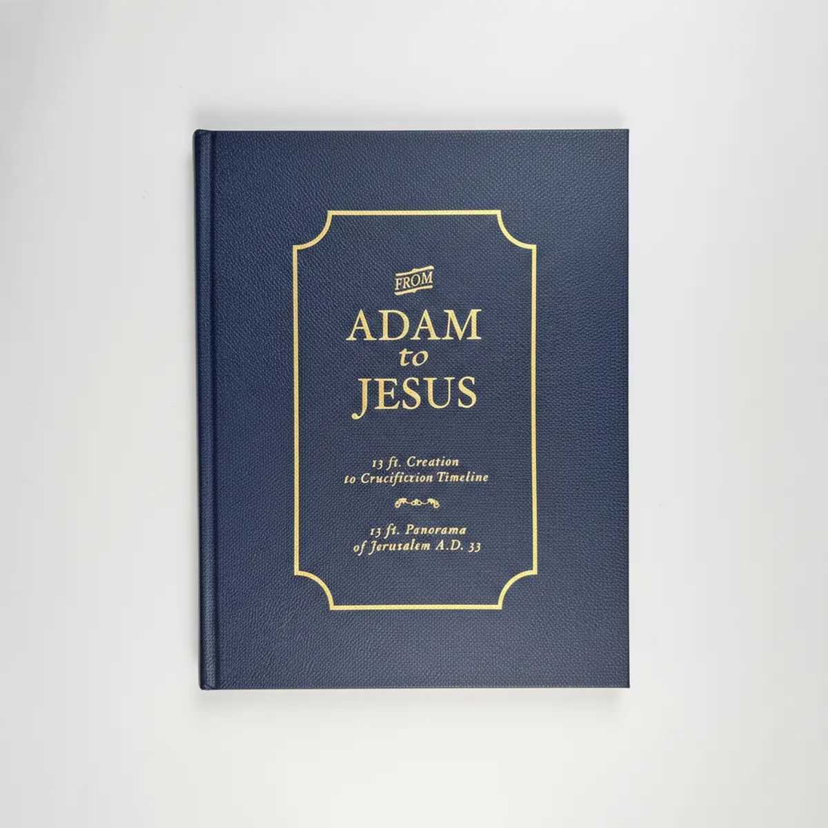 From Adam to Jesus Biblical Timeline | Portable Study & Reference Edition | Compact Biblical History & Genealogy Map | Premium Leather-Texture Hardcover with Gold Foil Bible Resource Christian Bible