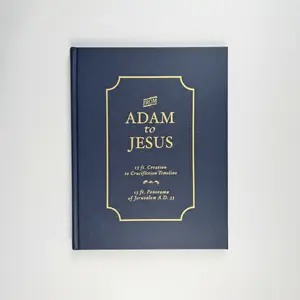 From Adam to Jesus Biblical Timeline | Premium Litchi Leather-Texture Hardcover | Gold Foil Accents | Compact Visual History & Genealogy Map